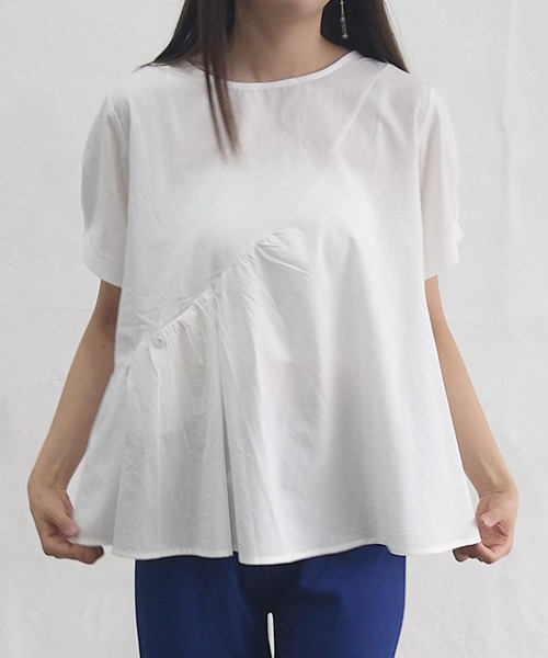 Alite cloth（アリーテクロス）の「ボリュームギャザープルオーバ（シャツ/ブラウス・レディース・ホワイト/ブラック/グレー・FREE）」の2枚目の写真