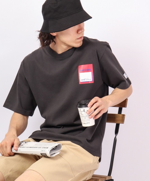 MONT KEMMEL（モンケメル）の「MONT KEMMEL タグプリントTシャツ（Tシャツ/カットソー・メンズ・ホワイト/アイボリー/チャコール/ブルー・38/36/40）」の3枚目の写真