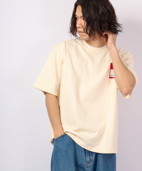 MONT KEMMEL（モンケメル）の「MONT KEMMEL タグプリントTシャツ（Tシャツ/カットソー・メンズ・ホワイト/アイボリー/チャコール/ブルー・38/36/40）」の8枚目の写真