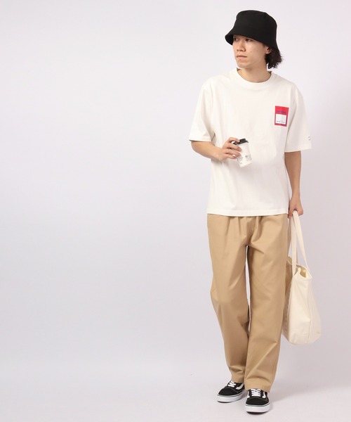 MONT KEMMEL（モンケメル）の「MONT KEMMEL タグプリントTシャツ（Tシャツ/カットソー・メンズ・ホワイト/アイボリー/チャコール/ブルー・38/36/40）」の7枚目の写真