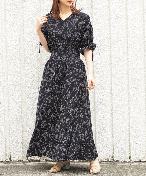 tiptop(ティップトップ)の「パワーショルダー袖リボンワンピース(ワンピース・レディース・アイボリー/オフホワイト/ブラック/グレー・FREE)」の16枚目の写真