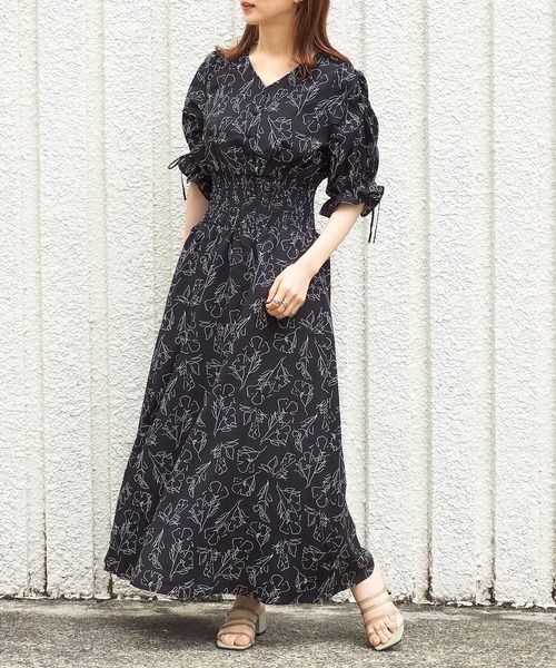 tiptop(ティップトップ)の「パワーショルダー袖リボンワンピース(ワンピース・レディース・アイボリー/オフホワイト/ブラック/グレー・FREE)」の18枚目の写真