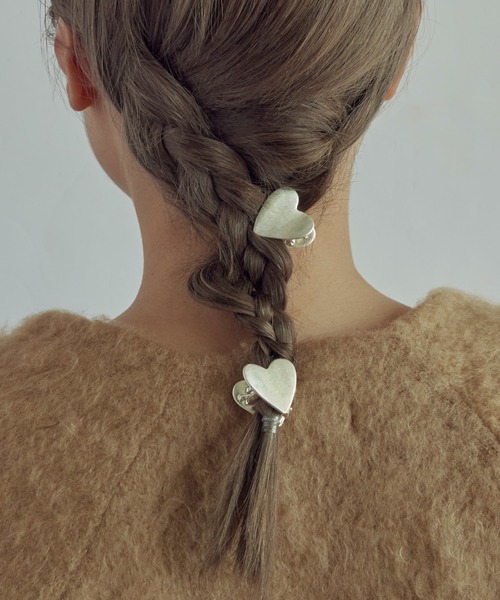【LELET NY】ヘアークリップ ビッグハート ゴールド 髪留め 10個【45mm ヘアクリップ】【ゴールド・シルバー・ブラック