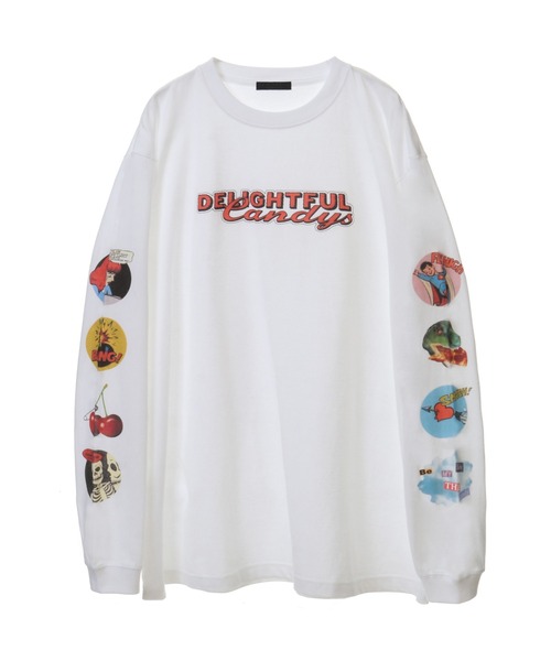 Candy Stripper(キャンディストリッパー)の「DELIGHTFUL CANDYS L/S Tシャツ(Tシャツ/カットソー・レディース・ライトブルー/オフホワイト/ブラック・2)」の8枚目の写真