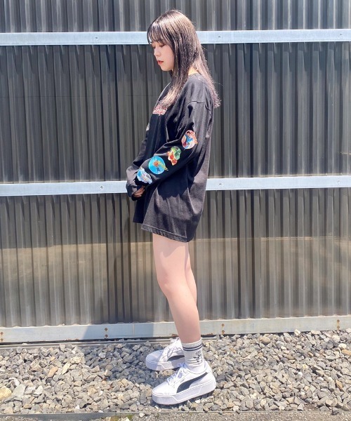 Candy Stripper(キャンディストリッパー)の「DELIGHTFUL CANDYS L/S Tシャツ(Tシャツ/カットソー・レディース・ライトブルー/オフホワイト/ブラック・2)」の16枚目の写真