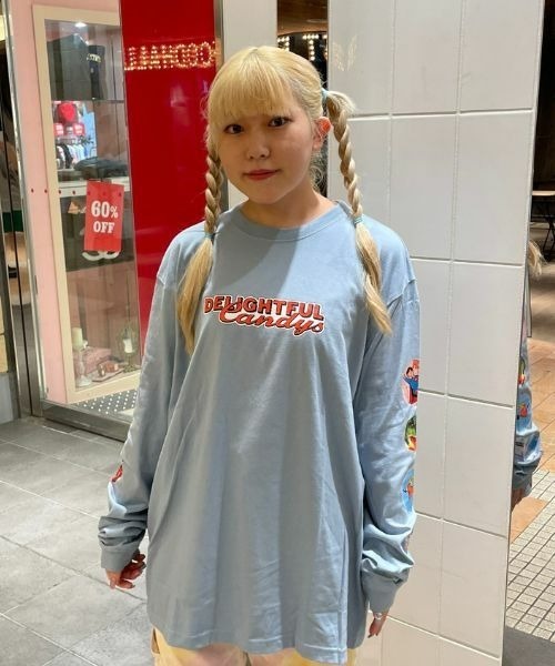 Candy Stripper(キャンディストリッパー)の「DELIGHTFUL CANDYS L/S Tシャツ(Tシャツ/カットソー・レディース・ライトブルー/オフホワイト/ブラック・2)」の17枚目の写真