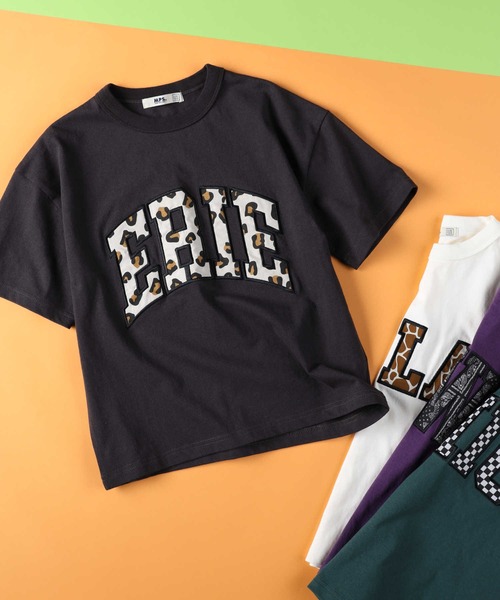 MPS（エムピーエス）の「【MPS】カレッジ柄ロゴＴシャツ（Tシャツ/カットソー・キッズ・グリーン/オフホワイト/ブラック/パープル・105/120/150/130/140/160）」の3枚目の写真