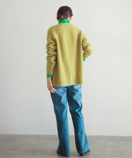NOMBRE IMPAIR ノンブルアンペール フェレット Ｖネックカーディガン NOMBRE IMPAIR（ノンブルアンペール）の「FOX Vネックカーデ