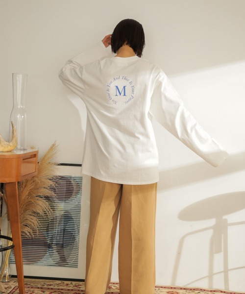 mici（ミチ）の「(mici)プリントロンTee（Tシャツ/カットソー・レディース・ピンク/ホワイト系その他・ONE SIZE）」の4枚目の写真