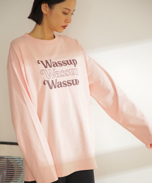 mici（ミチ）の「(mici)プリントロンTee（Tシャツ/カットソー・レディース・ピンク/ホワイト系その他・ONE SIZE）」の7枚目の写真