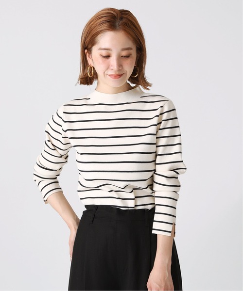 B.C STOCK(ベーセーストック)の「ソウバリ長袖 ハイゲージニット(ニット/セーター・レディース・ブラック/パープル/ネイビー/グリーン/アイボリー・FREE)」の8枚目の写真