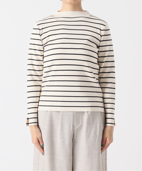 B.C STOCK(ベーセーストック)の「ソウバリ長袖 ハイゲージニット(ニット/セーター・レディース・ブラック/パープル/ネイビー/グリーン/アイボリー・FREE)」の15枚目の写真