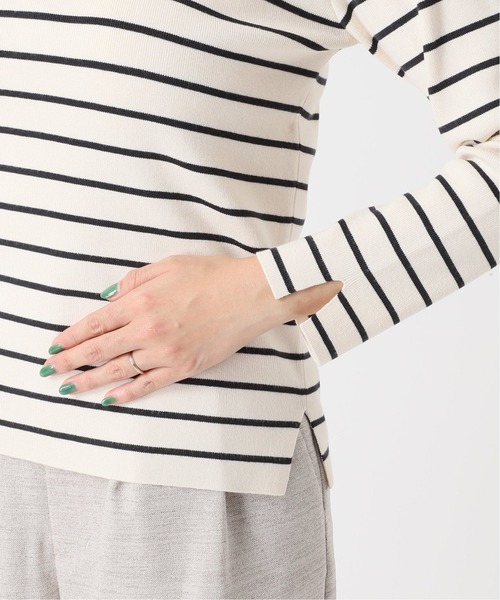 B.C STOCK(ベーセーストック)の「ソウバリ長袖 ハイゲージニット(ニット/セーター・レディース・ブラック/パープル/ネイビー/グリーン/アイボリー・FREE)」の21枚目の写真