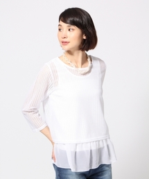 LEPSIM | ラッセルレースカサネプルオーバー　559621(Tシャツ/カットソー)