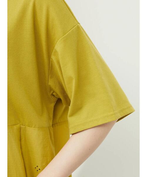 RAY CASSIN FAVORI(レイカズンフェバリ)の「・RAY CASSIN スカラップキリカエチュニック(Tシャツ/カットソー・レディース・イエロー/ブラック/オフホワイト/カーキ・FREE)」の12枚目の写真