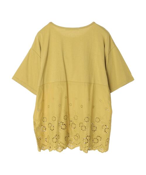 RAY CASSIN FAVORI(レイカズンフェバリ)の「・RAY CASSIN スカラップキリカエチュニック(Tシャツ/カットソー・レディース・イエロー/ブラック/オフホワイト/カーキ・FREE)」の17枚目の写真