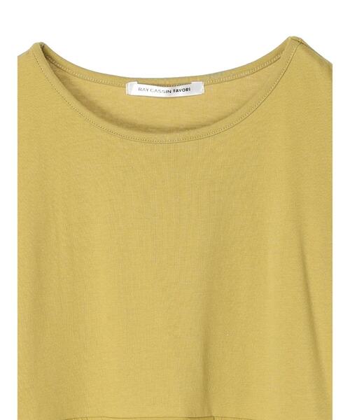 RAY CASSIN FAVORI(レイカズンフェバリ)の「・RAY CASSIN スカラップキリカエチュニック(Tシャツ/カットソー・レディース・イエロー/ブラック/オフホワイト/カーキ・FREE)」の18枚目の写真