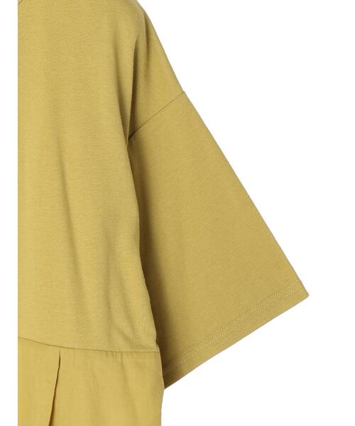 RAY CASSIN FAVORI(レイカズンフェバリ)の「・RAY CASSIN スカラップキリカエチュニック(Tシャツ/カットソー・レディース・イエロー/ブラック/オフホワイト/カーキ・FREE)」の19枚目の写真