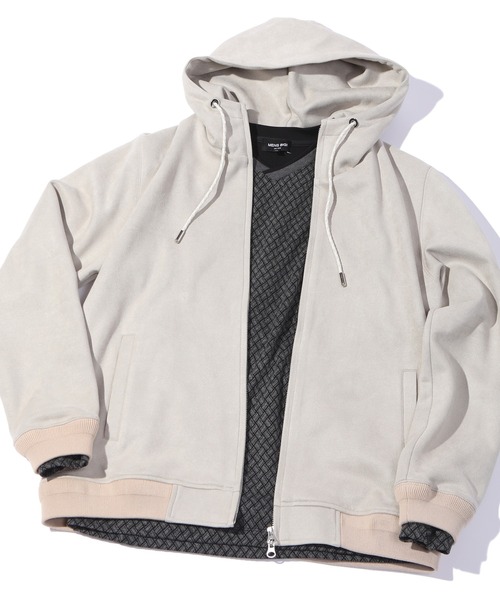 MEN'S BIGI(メンズビギ)の「スエードダンボールパーカ(パーカー・メンズ・ライトグレー/ブラウン/グリーン・01/02/03)」の2枚目の写真