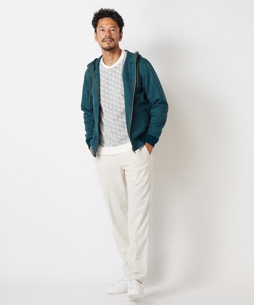 MEN'S BIGI(メンズビギ)の「スエードダンボールパーカ(パーカー・メンズ・ライトグレー/ブラウン/グリーン・01/02/03)」の6枚目の写真