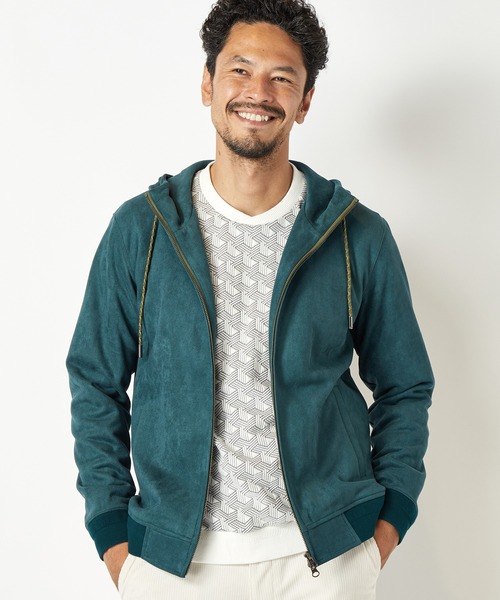 MEN'S BIGI(メンズビギ)の「スエードダンボールパーカ(パーカー・メンズ・ライトグレー/ブラウン/グリーン・01/02/03)」の10枚目の写真