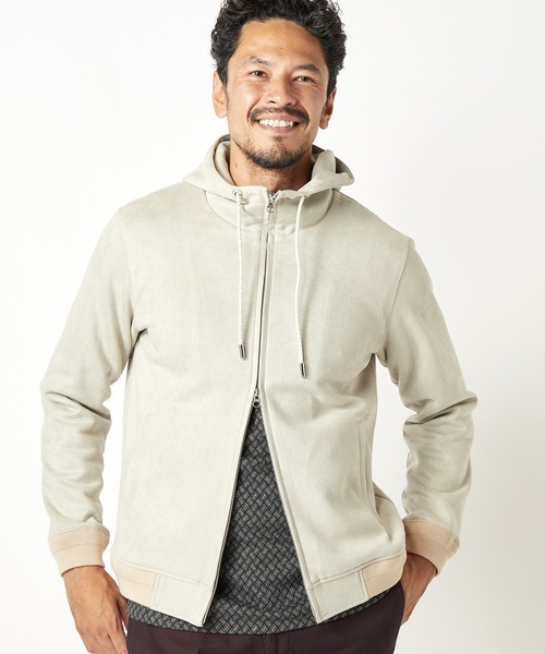 MEN'S BIGI(メンズビギ)の「スエードダンボールパーカ(パーカー・メンズ・ライトグレー/ブラウン/グリーン・01/02/03)」の15枚目の写真