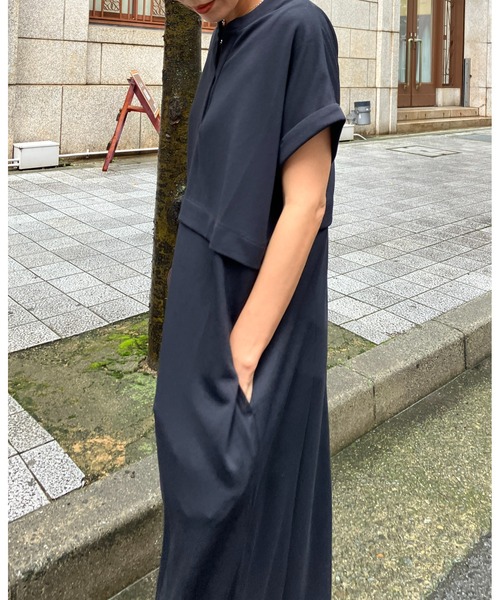 ulu(ウル)の「Ponch skipper layered dress(ワンピース・レディース・ブラック・FREE)」の8枚目の写真