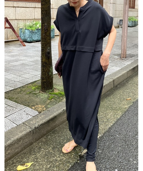 ulu(ウル)の「Ponch skipper layered dress(ワンピース・レディース・ブラック・FREE)」の9枚目の写真