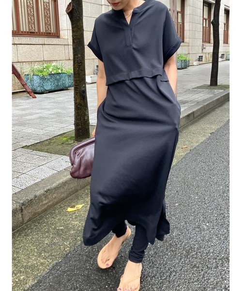 ulu(ウル)の「Ponch skipper layered dress(ワンピース・レディース・ブラック・FREE)」の11枚目の写真
