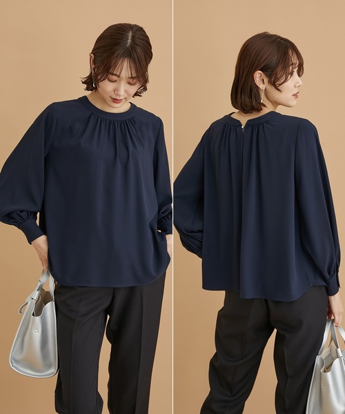 ROPE' PICNIC（ロペピクニック）の「【WEB限定】2WAY/ビジューホックブラウス（シャツ/ブラウス・レディース・チャコールグレー/オフホワイト/ネイビー/ラベンダー/イエロー・38）」の21枚目の写真