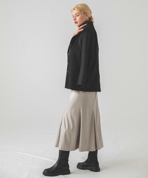 MECRE（メクル）の「ダブルブレストグロッシージャケット（テーラードジャケット・レディース・ブラック/ワインレッド・S/M）」の13枚目の写真