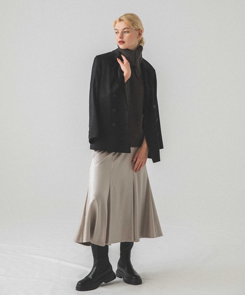 MECRE（メクル）の「ダブルブレストグロッシージャケット（テーラードジャケット・レディース・ブラック/ワインレッド・S/M）」の11枚目の写真