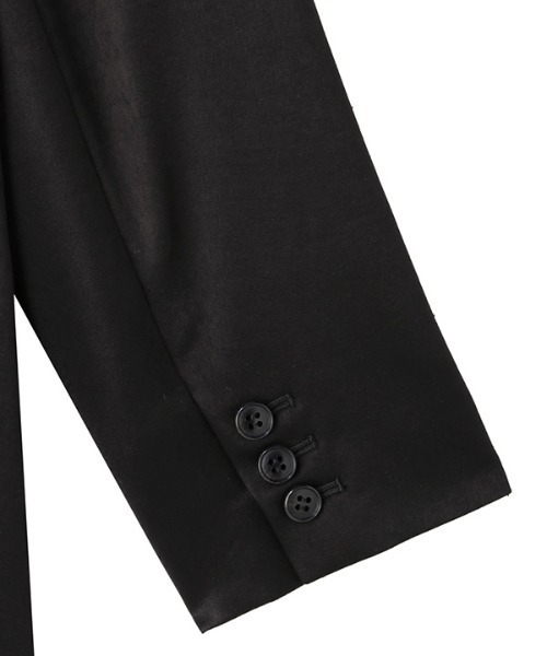 MECRE（メクル）の「ダブルブレストグロッシージャケット（テーラードジャケット・レディース・ブラック/ワインレッド・S/M）」の8枚目の写真