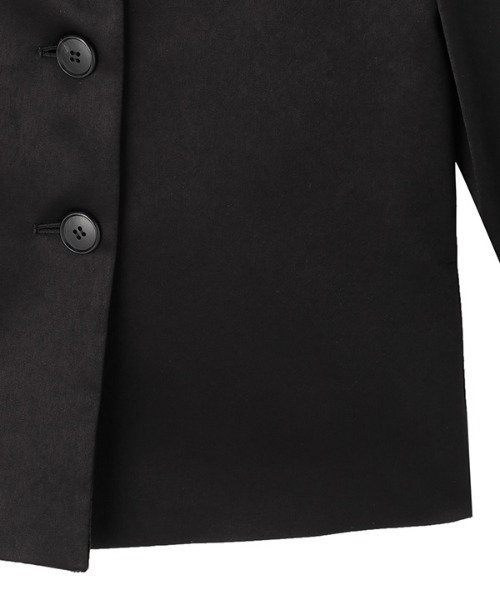 MECRE（メクル）の「ダブルブレストグロッシージャケット（テーラードジャケット・レディース・ブラック/ワインレッド・S/M）」の6枚目の写真