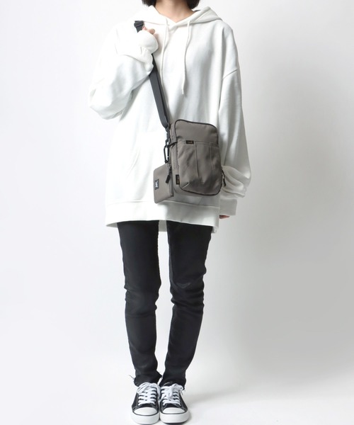 Lee（リー）の「Lee/リー CORDURA タテスクエアショルダー ミニポーチ付き（ショルダーバッグ・レディース・グレー/ブラック/ブラウン/オリーブ・FREE）」の13枚目の写真