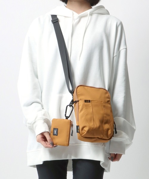 Lee（リー）の「Lee/リー CORDURA タテスクエアショルダー ミニポーチ付き（ショルダーバッグ・レディース・グレー/ブラック/ブラウン/オリーブ・FREE）」の18枚目の写真