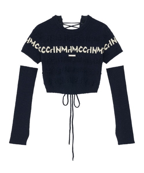 MAMC(エムエーエムシー)の「MAMC-950.ショートニット(ニット/セーター・レディース・ホワイト/ネイビー・FREE)」の13枚目の写真