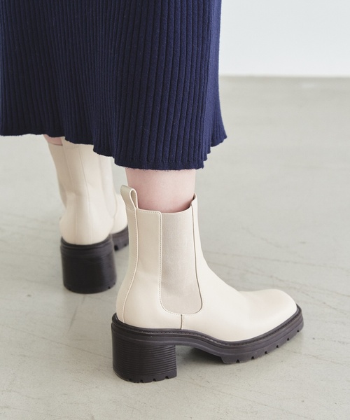 LE TALON(ルタロン)の「MAKI KANEKO×LE TALON 7cmタンクソールサイドゴア(ブーツ・レディース・ブラック系その他/アイボリー・SMALL/MEDIUM/LARGE)」の20枚目の写真