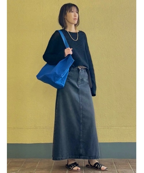 GAP(ギャップ)の「ウォッシュウェル ミディ丈デニムスカート(デニムスカート・レディース・ブラック・0/2/4/6/8/10/00/000)」の12枚目の写真