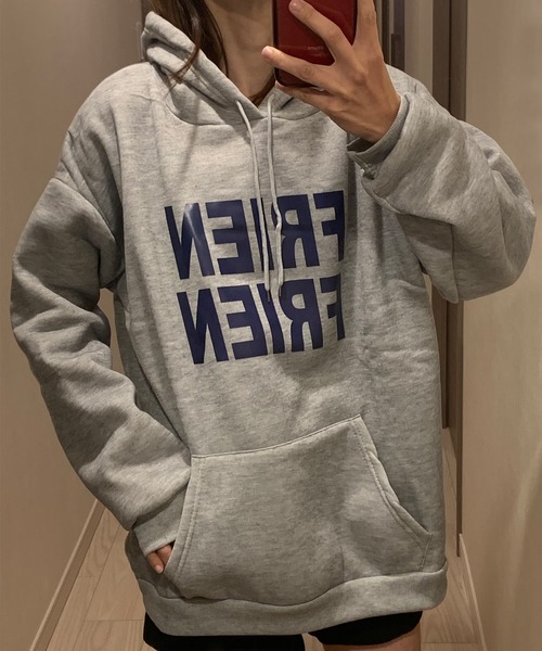 fiere（フィエール）の「韓国っぽぬくぬく軽量パーカー（パーカー・レディース・グレー/アイボリー・M/L/XL）」の3枚目の写真