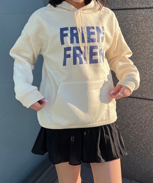 fiere（フィエール）の「韓国っぽぬくぬく軽量パーカー（パーカー・レディース・グレー/アイボリー・M/L/XL）」の11枚目の写真