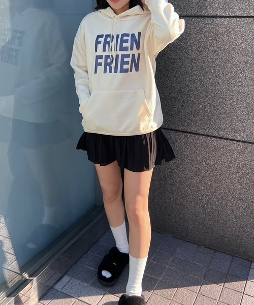 fiere（フィエール）の「韓国っぽぬくぬく軽量パーカー（パーカー・レディース・グレー/アイボリー・M/L/XL）」の13枚目の写真