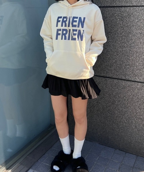 fiere（フィエール）の「韓国っぽぬくぬく軽量パーカー（パーカー・レディース・グレー/アイボリー・M/L/XL）」の14枚目の写真