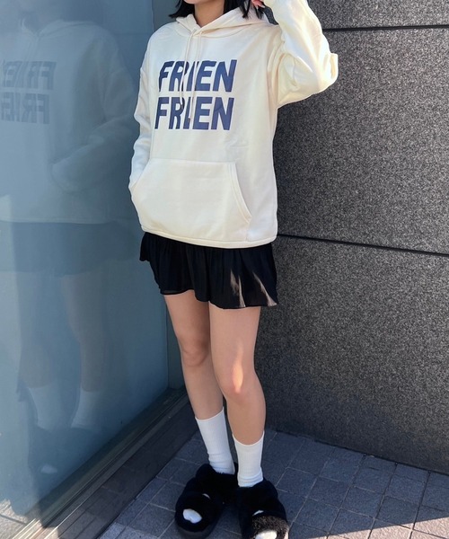 fiere（フィエール）の「韓国っぽぬくぬく軽量パーカー（パーカー・レディース・グレー/アイボリー・M/L/XL）」の15枚目の写真