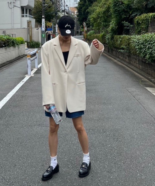 AMAIL（アマイル）の「Super over 4way coat（テーラードジャケット・レディース・ピンク/ブラック/アイボリー・FREE）」の13枚目の写真