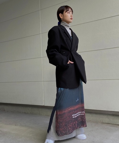 AMAIL（アマイル）の「Super over 4way coat（テーラードジャケット・レディース・ピンク/ブラック/アイボリー・FREE）」の5枚目の写真