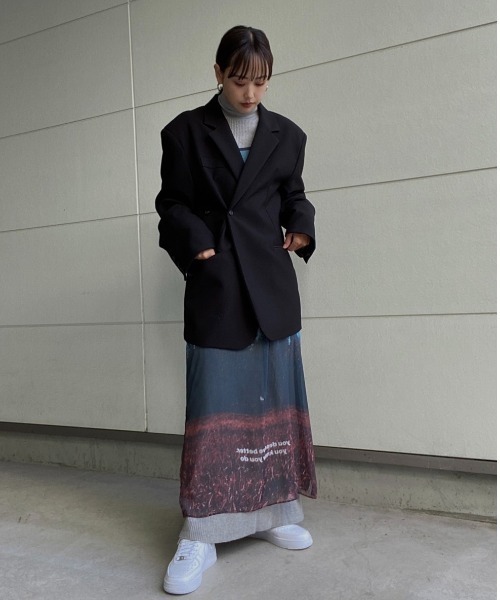 AMAIL（アマイル）の「Super over 4way coat（テーラードジャケット・レディース・ピンク/ブラック/アイボリー・FREE）」の6枚目の写真