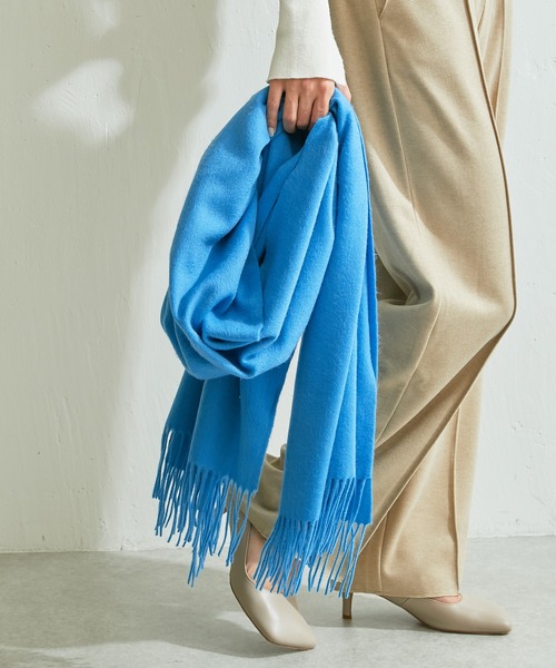 PAPILLONNER（パピヨネ）の「カラーカシミヤストール/PAPILLONNER/パピヨネ（ストール/ショール・レディース・ブルー/オレンジ・FREE）」の19枚目の写真