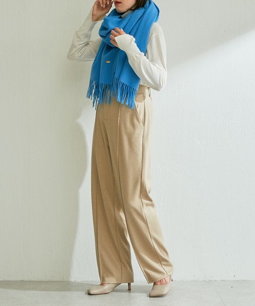 PAPILLONNER（パピヨネ）の「カラーカシミヤストール/PAPILLONNER/パピヨネ（ストール/ショール・レディース・ブルー/オレンジ・FREE）」の17枚目の写真