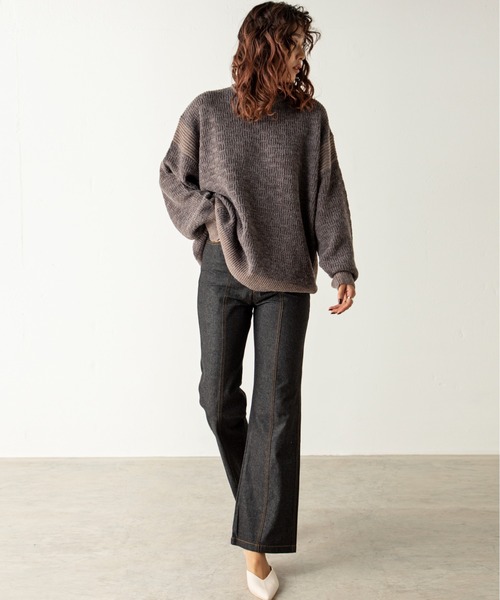 MILLION CARATS（ミリオンカラッツ）の「ダブルステッチデニムパンツ（デニムパンツ・レディース・ブルー/ブラック・FREE）」の5枚目の写真